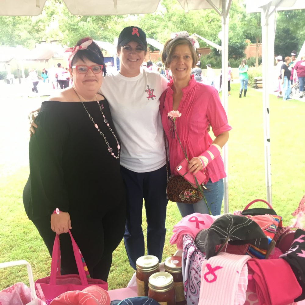 Vendor at Pink in the Park with Survivors, Pamela and Tina Sims